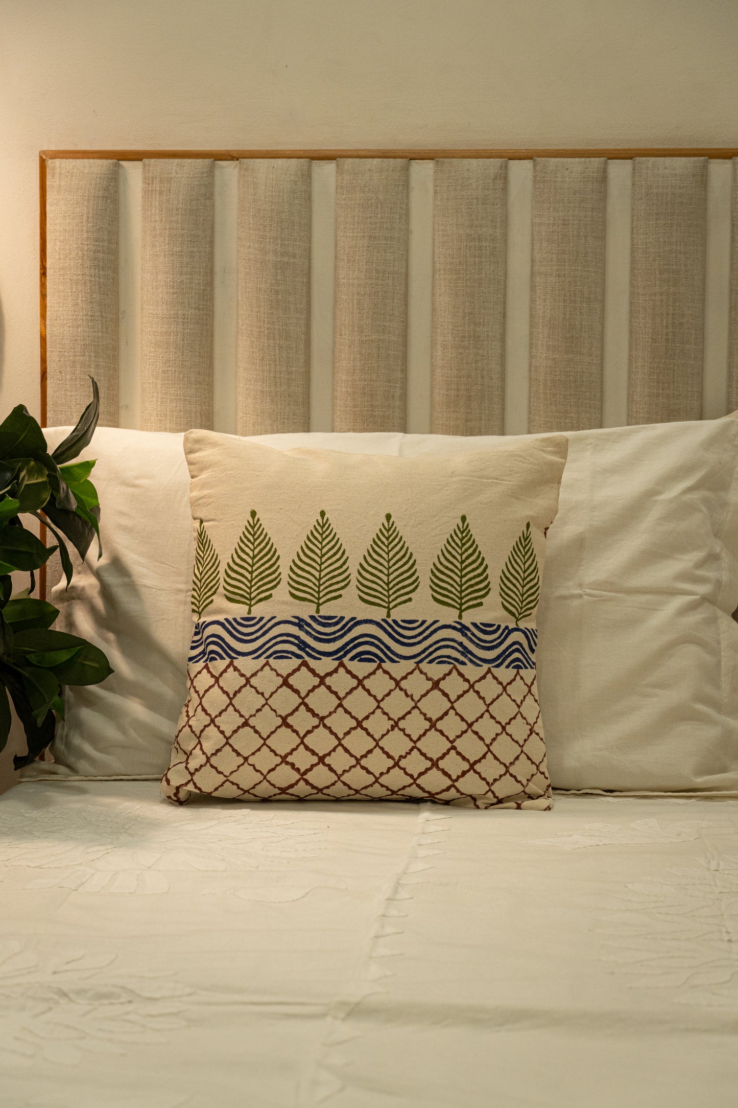 Mughal Garden | Block Print Cushion Cover