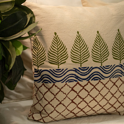 Mughal Garden | Block Print Cushion Cover