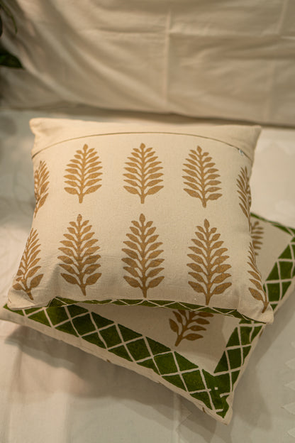 Hariyali | Block Print Cushion Covers