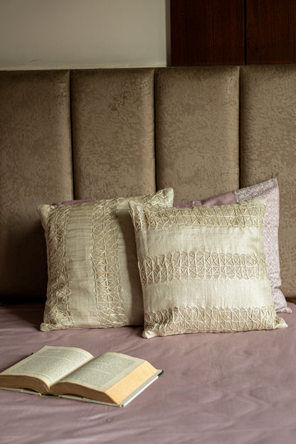 Lattice Linen Cushion Cover