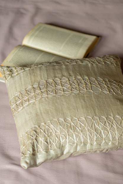 Lattice Linen Cushion Cover