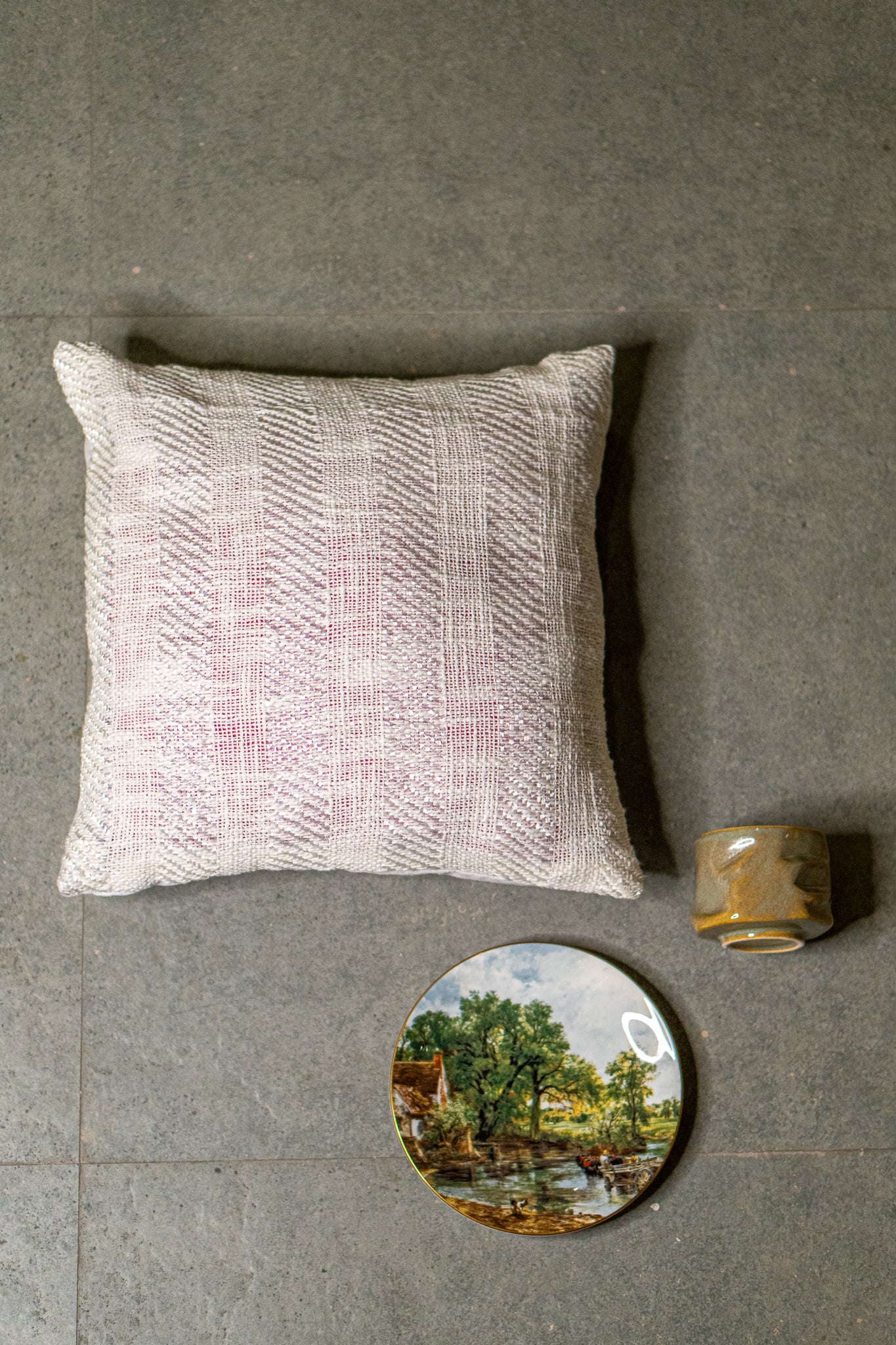 Shimmer Jute Linen Cushion Cover