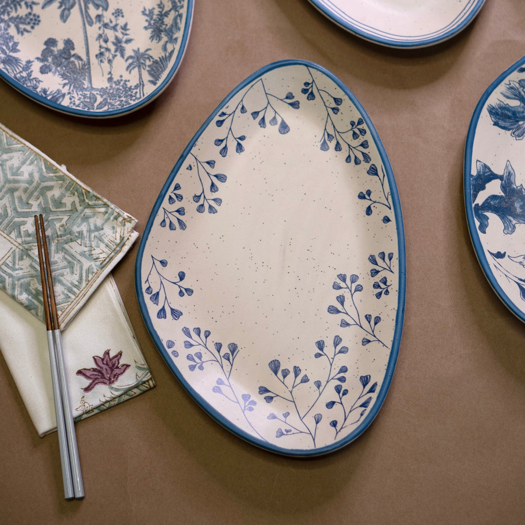 Winterberry Blossom Stoneware Platter