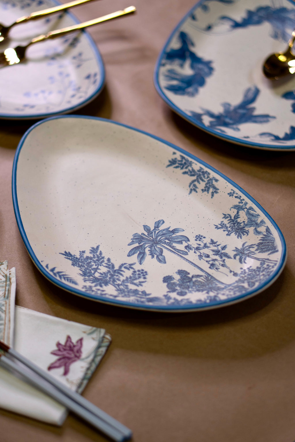 Jungle Stoneware Serving Platter