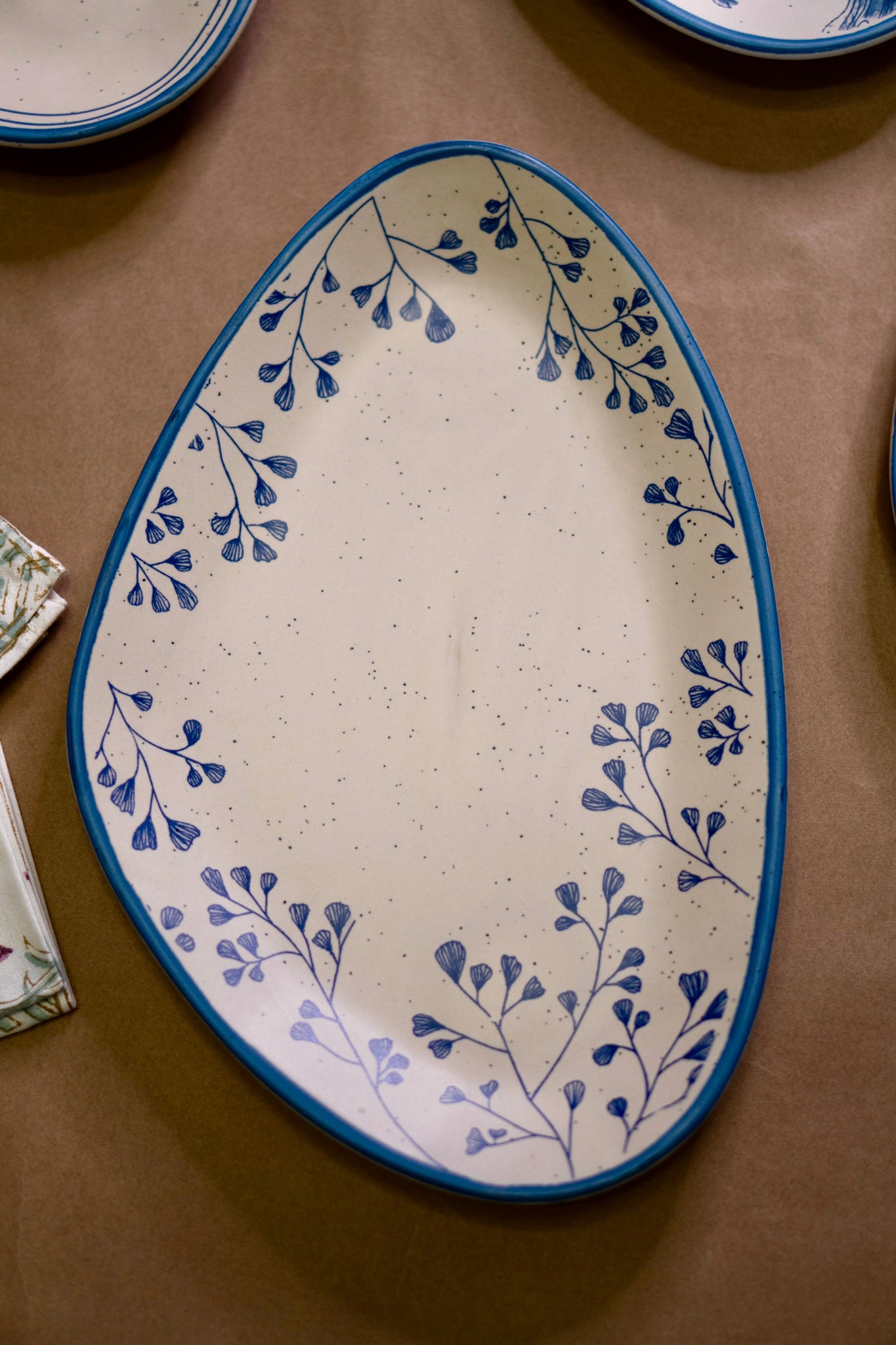 Winterberry Blossom Stoneware Platter