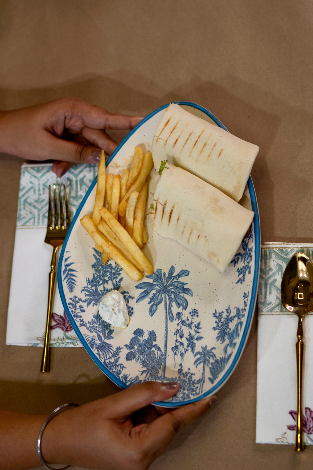 Jungle Stoneware Serving Platter