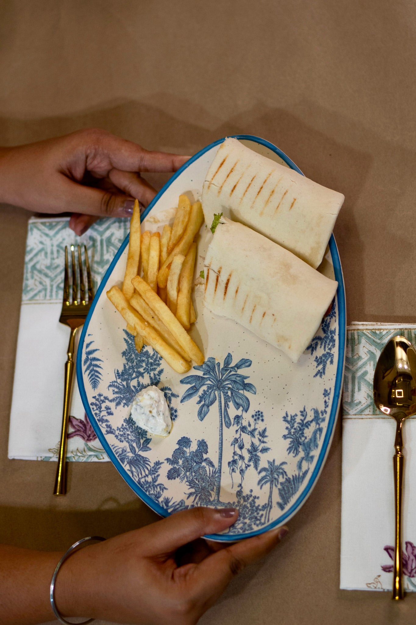 Jungle Stoneware Serving Platter