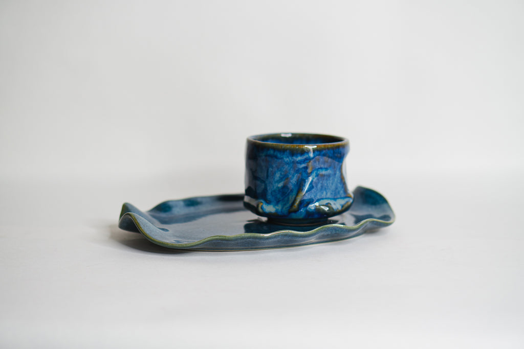 Stream Yunomi Platter + 300ml Mug Combo