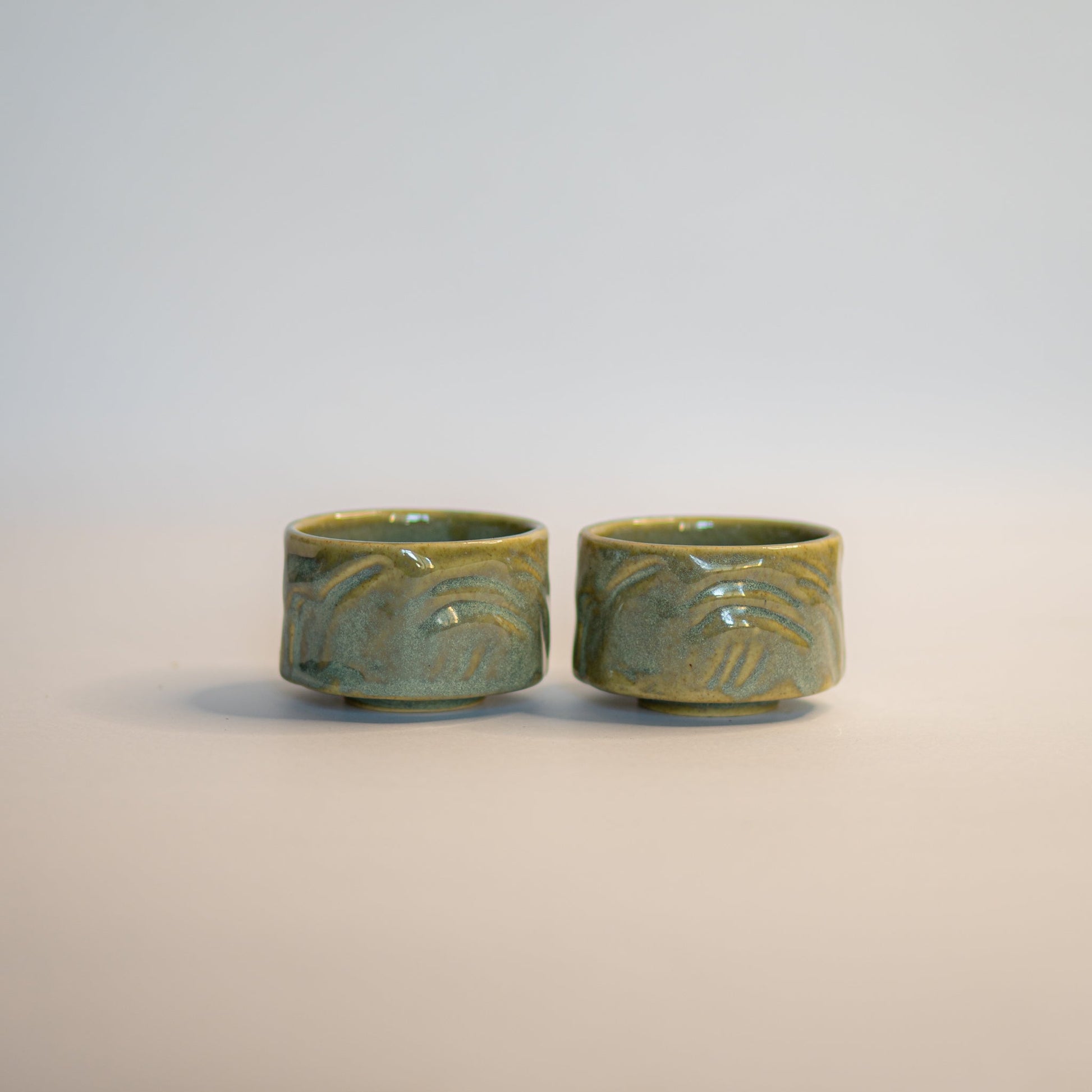 Green Stone Yunomi 2pcs | 100 ml