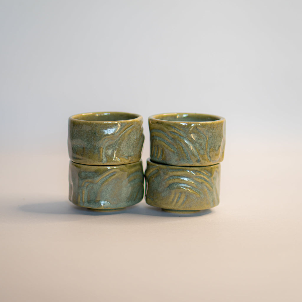 Green Stone Yunomi 2pcs | 100 ml