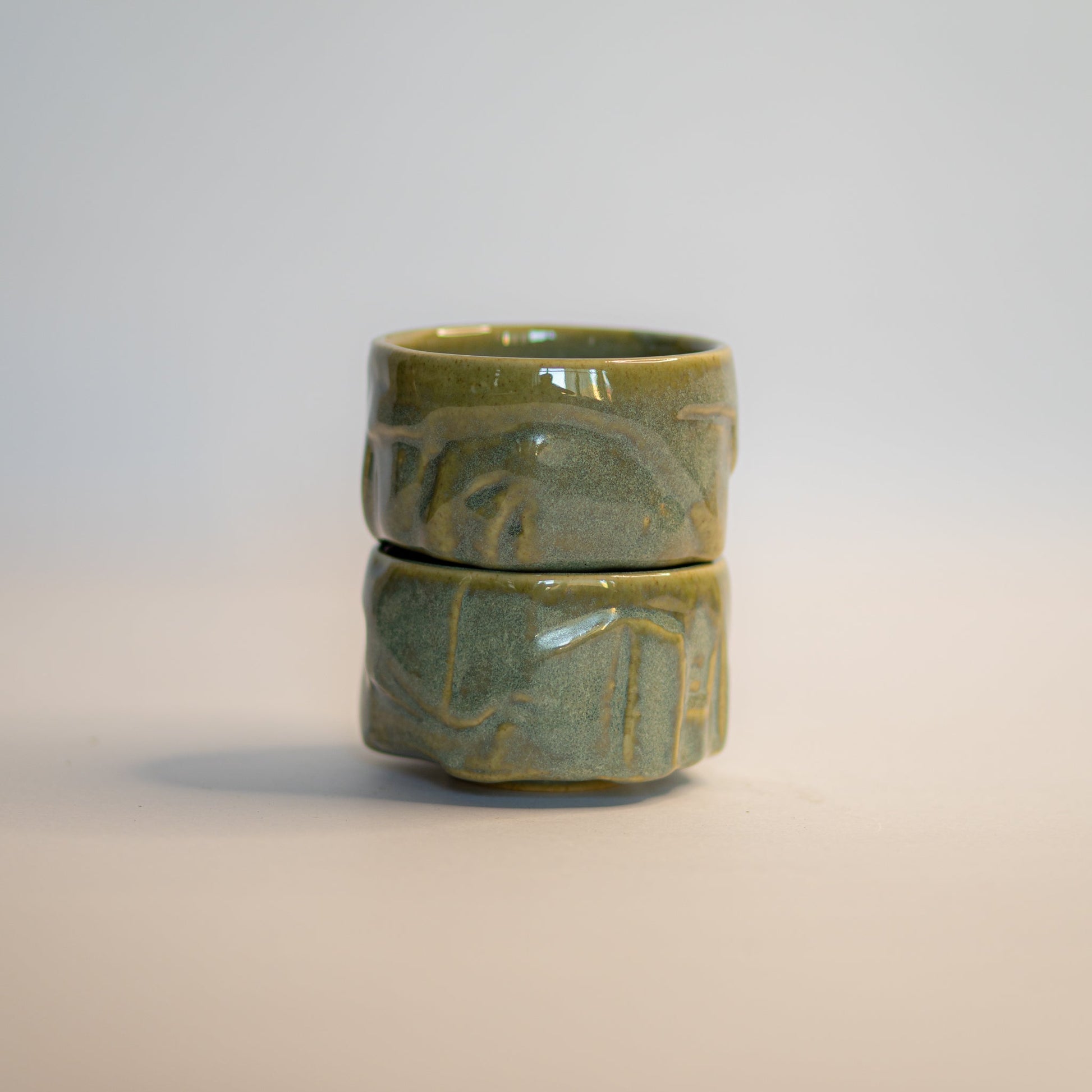 Green Stone Yunomi 2pcs | 200 ml