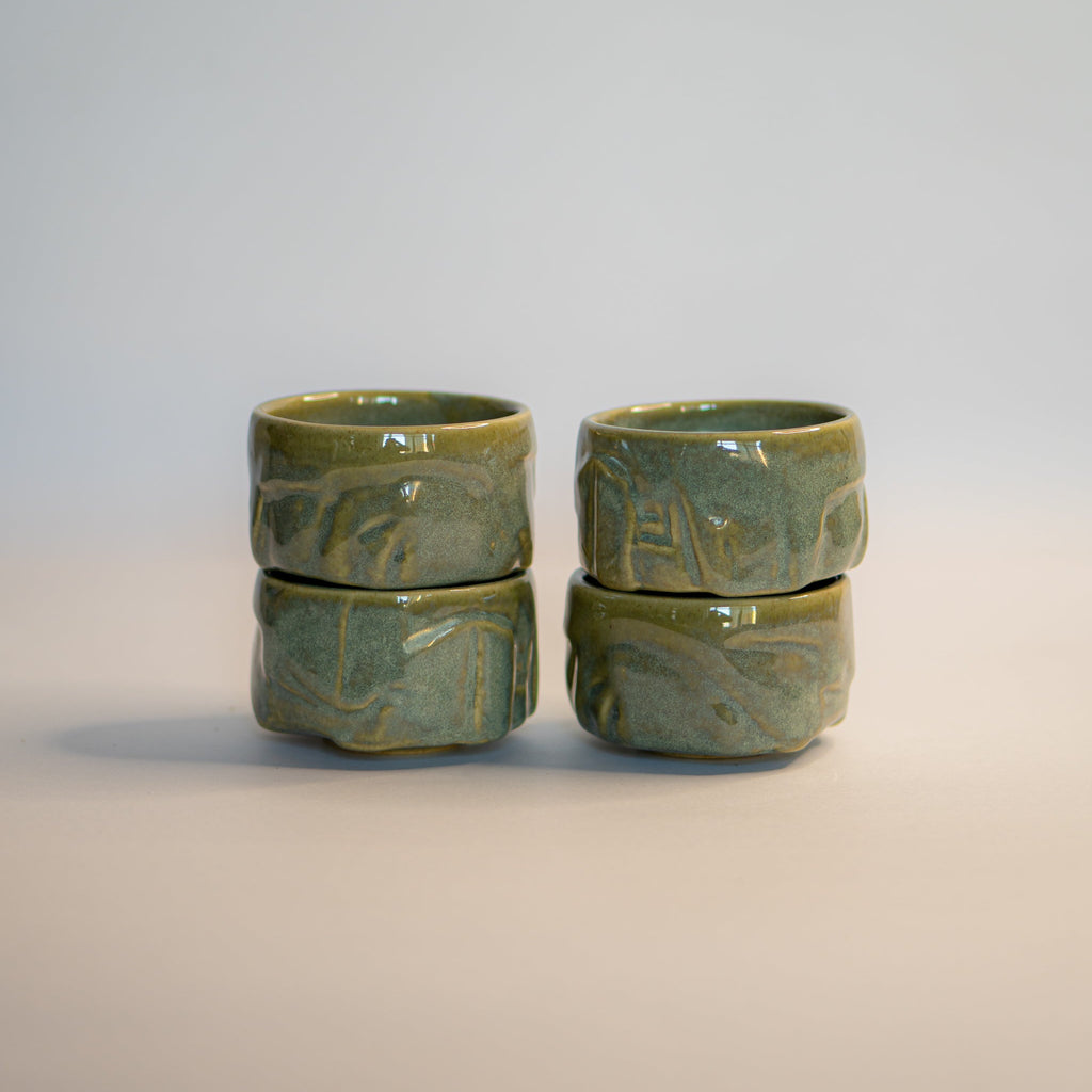 Green Stone Yunomi 2pcs | 200 ml