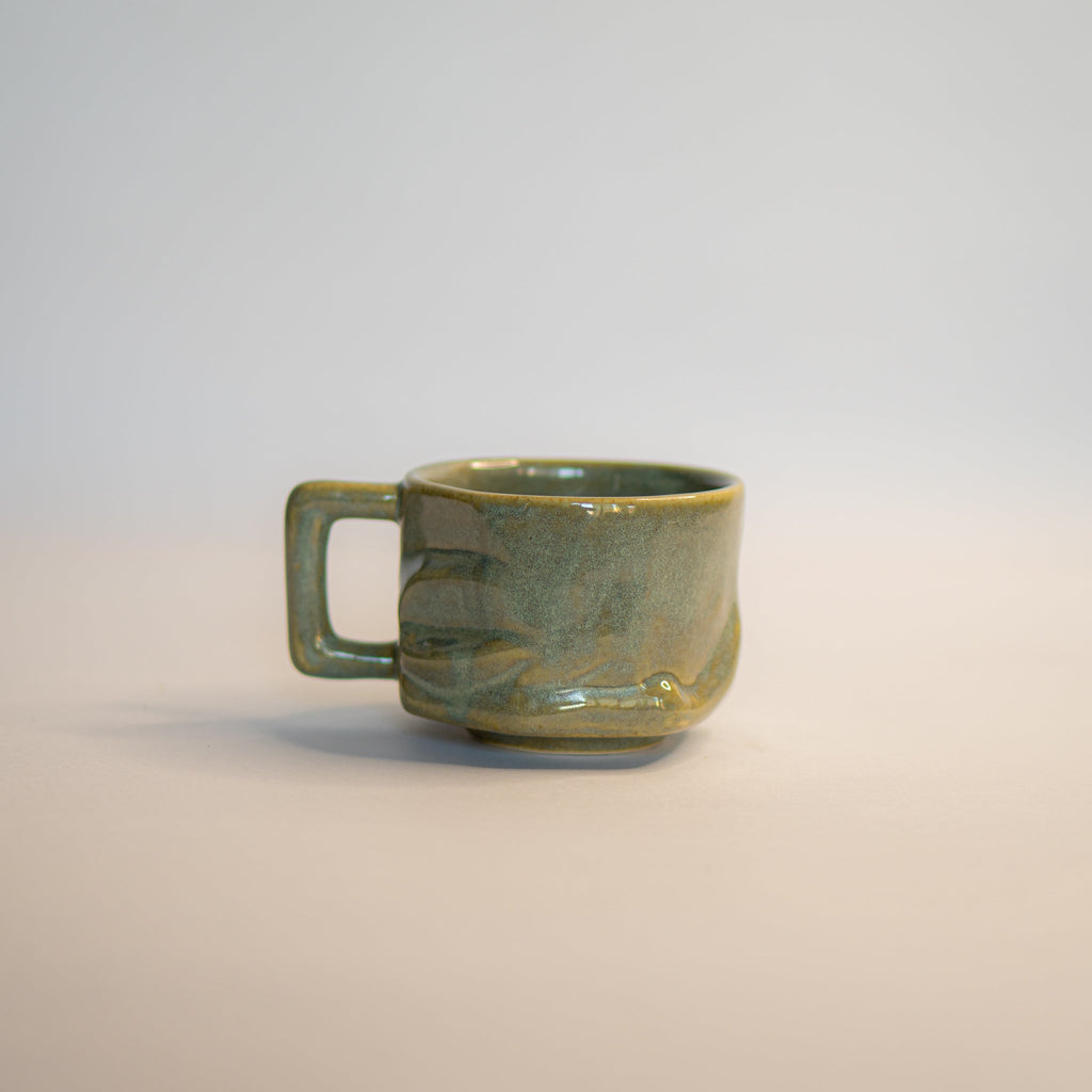 Green Stone Yunomi (with handle) 2pcs | 300ml