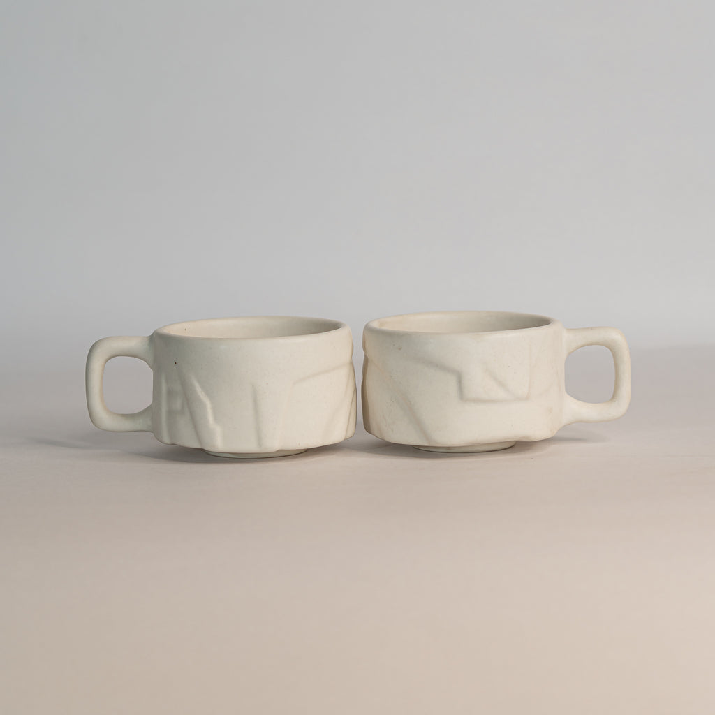 Snow Yunomis (with handle) 2pcs | 200 ml