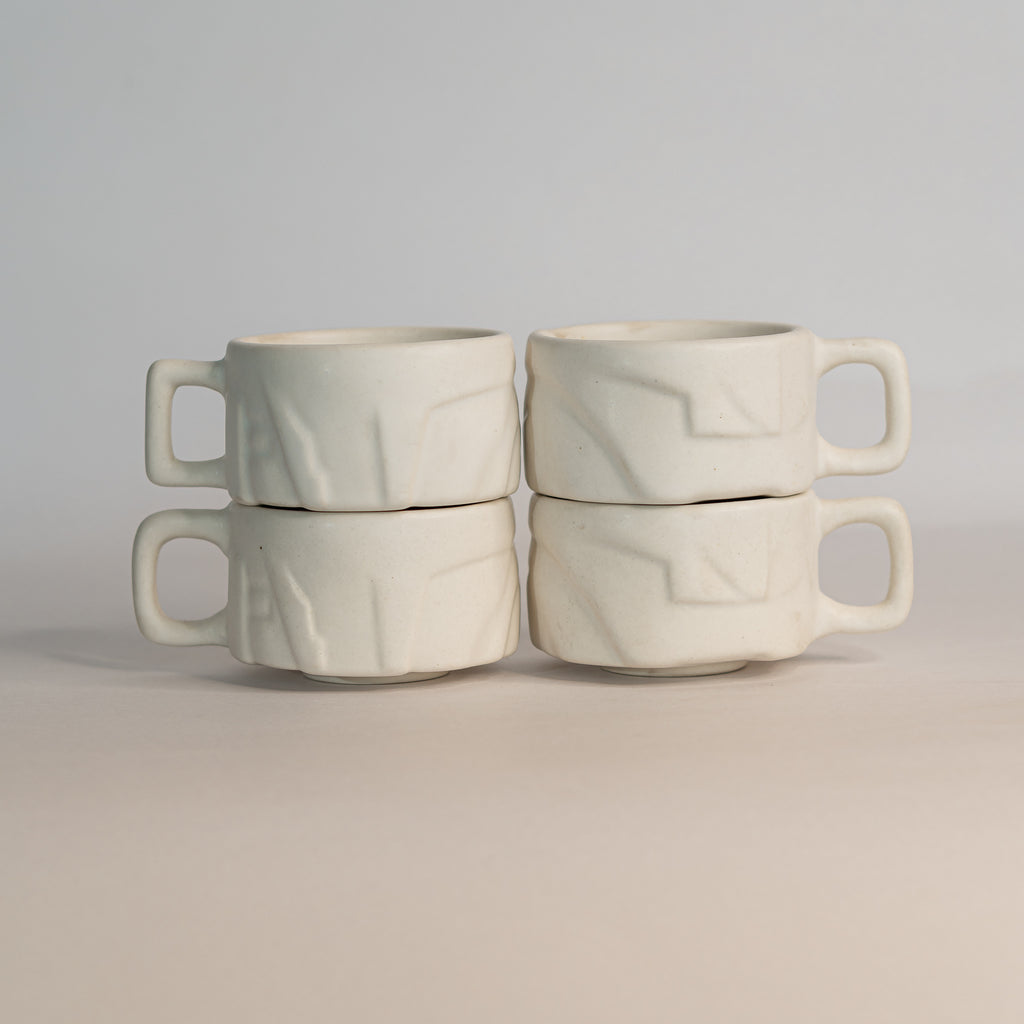 Snow Yunomis (with handle) 2pcs | 200 ml