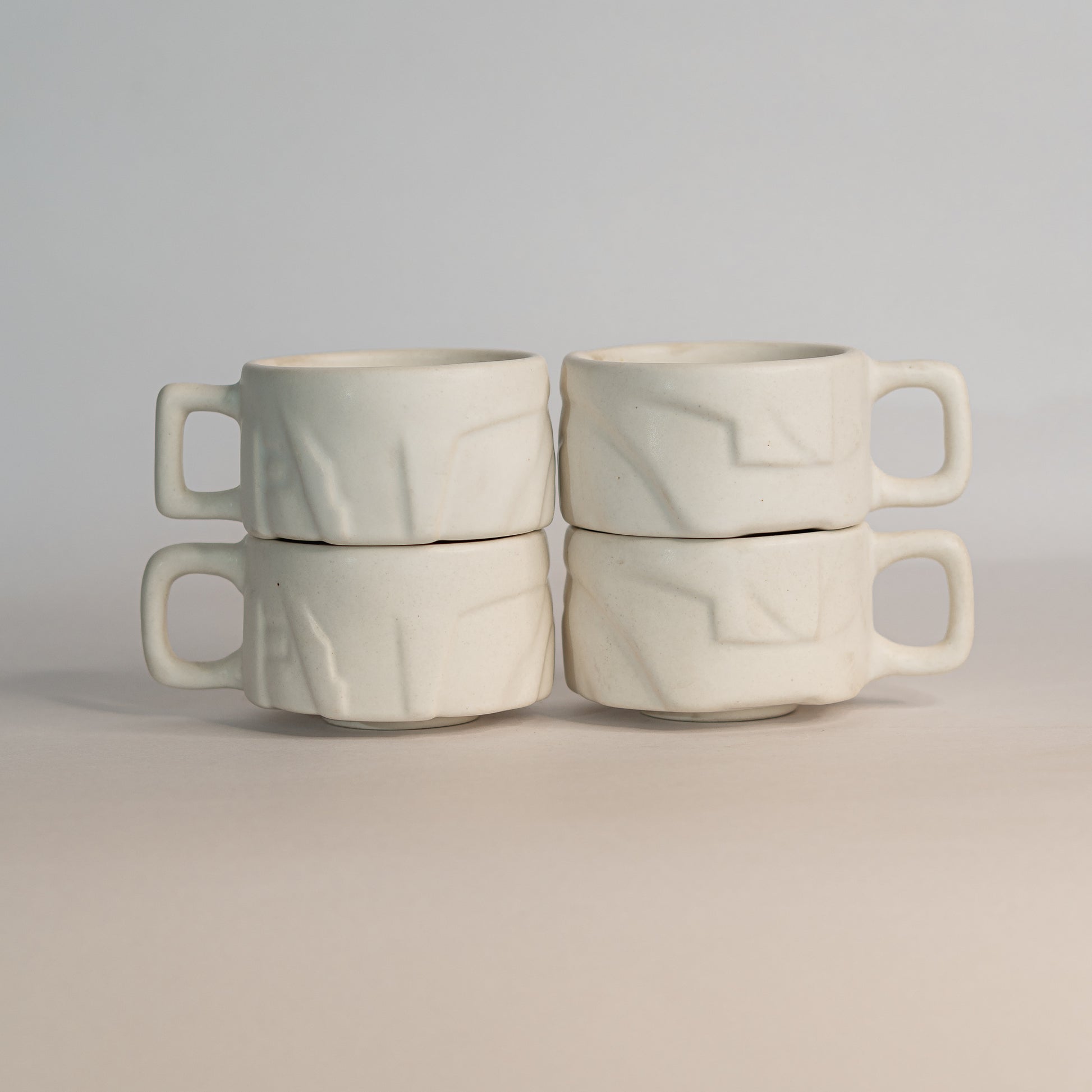 Snow Yunomis (with handle) 2pcs | 200 ml