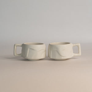 Snow Yunomi (with handle) 2pcs | 100 ml