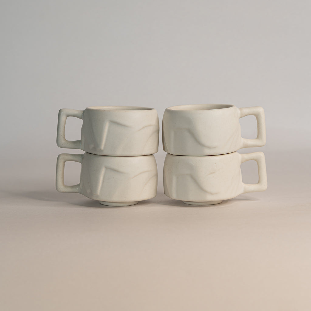Snow Yunomi (with handle) 2pcs | 100 ml