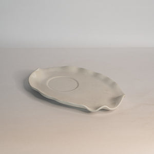White Matte Yunomi Platter