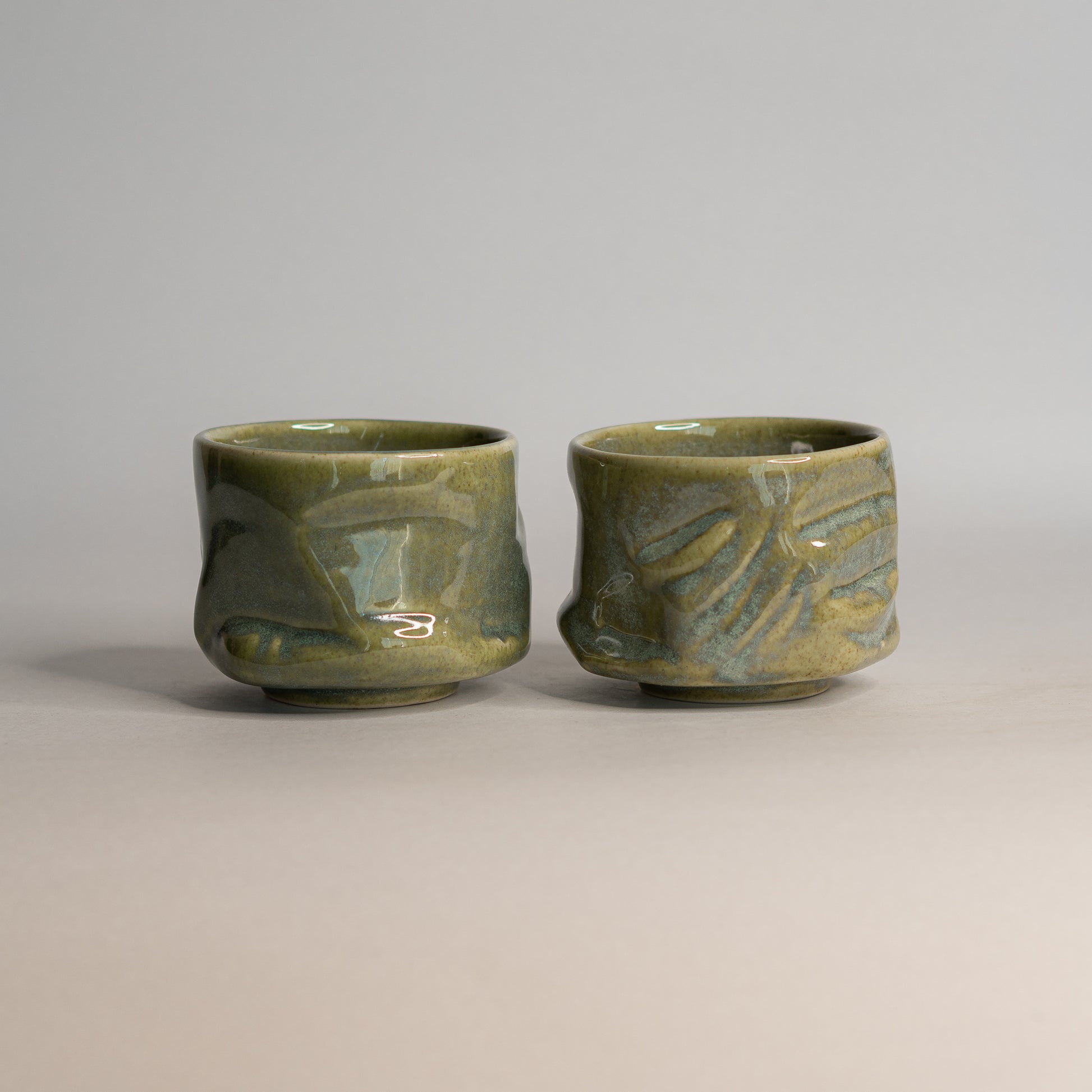 Green Stone Yunomi 2pcs | 300ml
