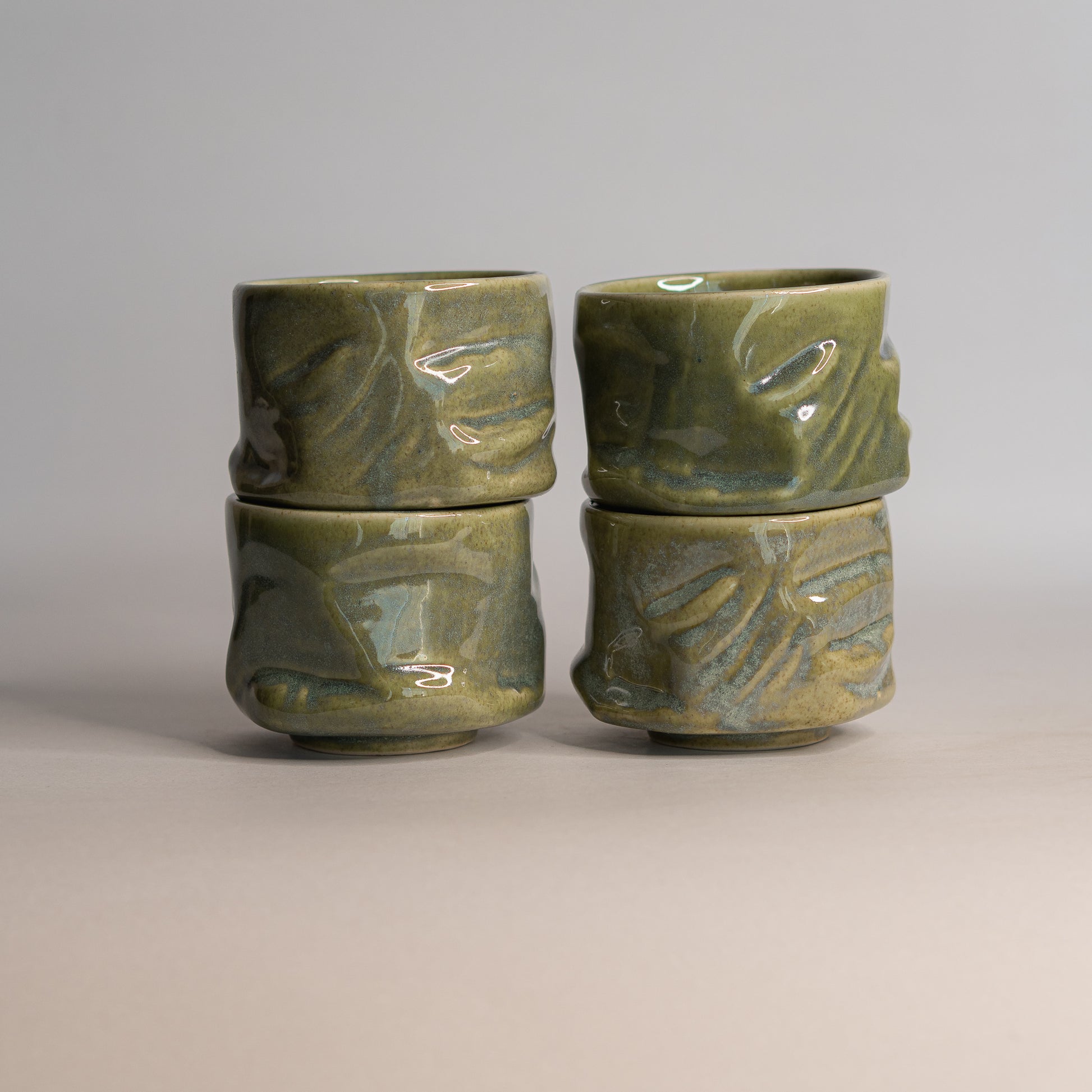 Green Stone Yunomi 2pcs | 300ml