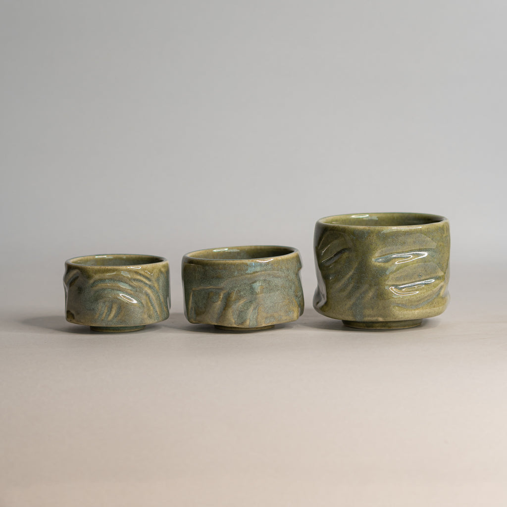Green Stone Yunomi 2pcs | 300ml