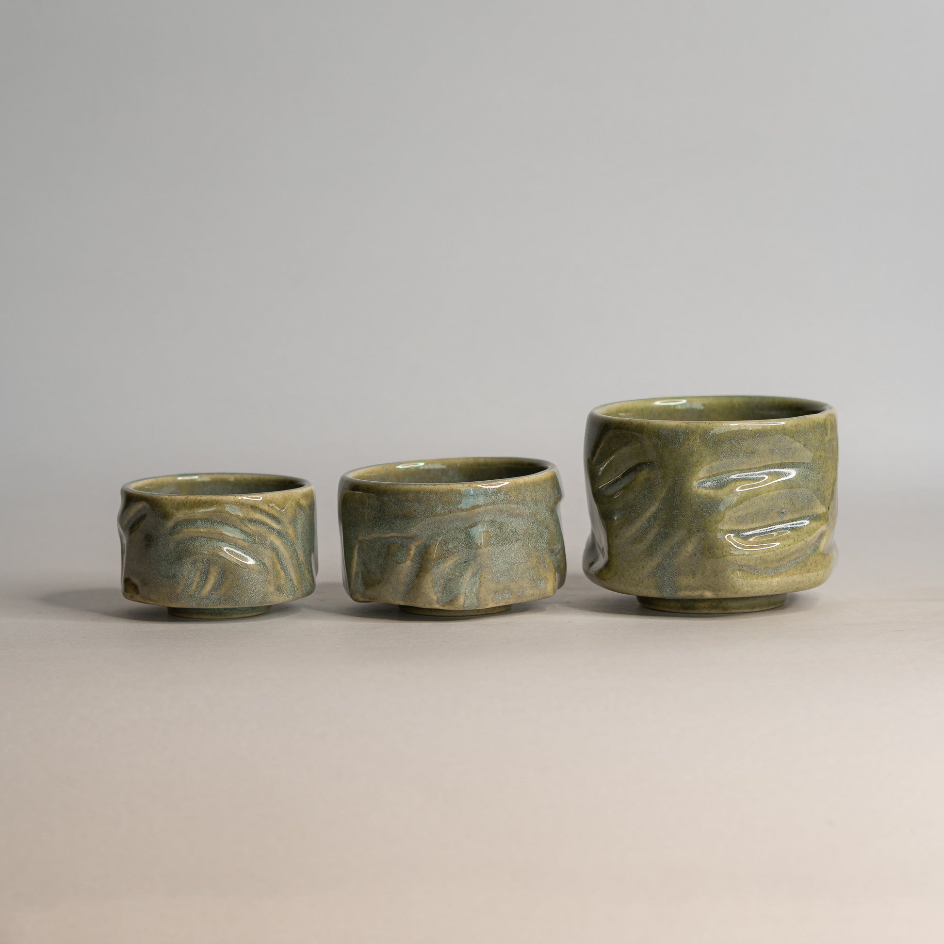 Green Stone Yunomi 2pcs | 300ml