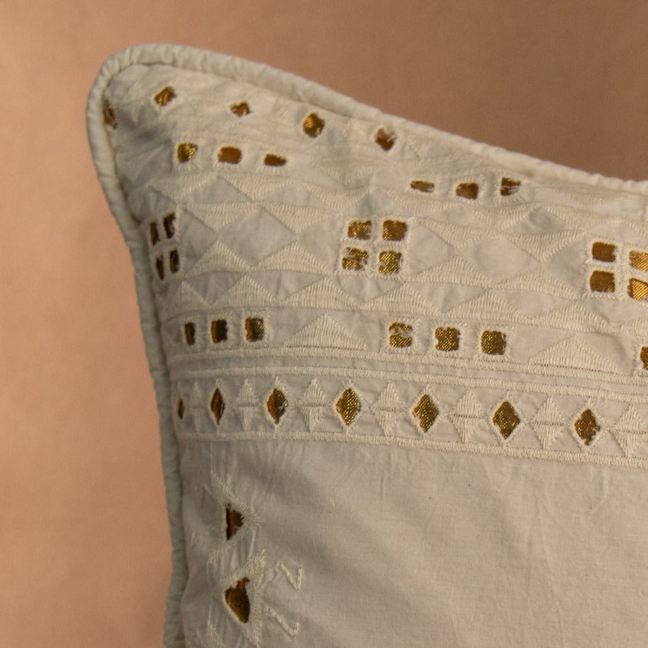 Cutwork Cushion | People