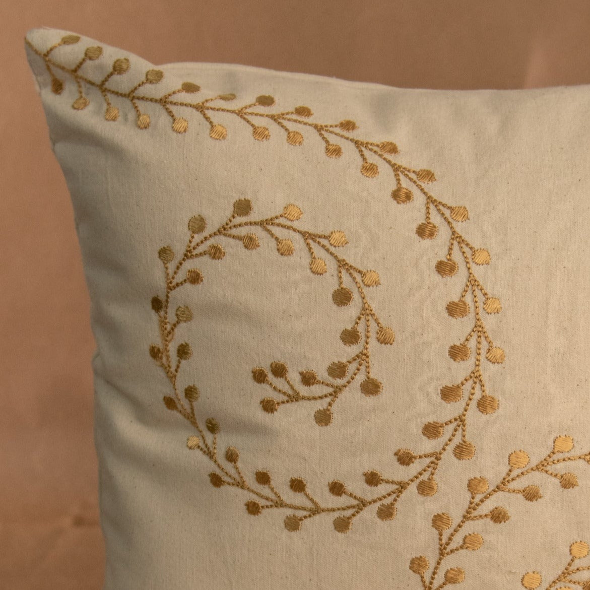 Golden Embroidery Cushion | Blossom