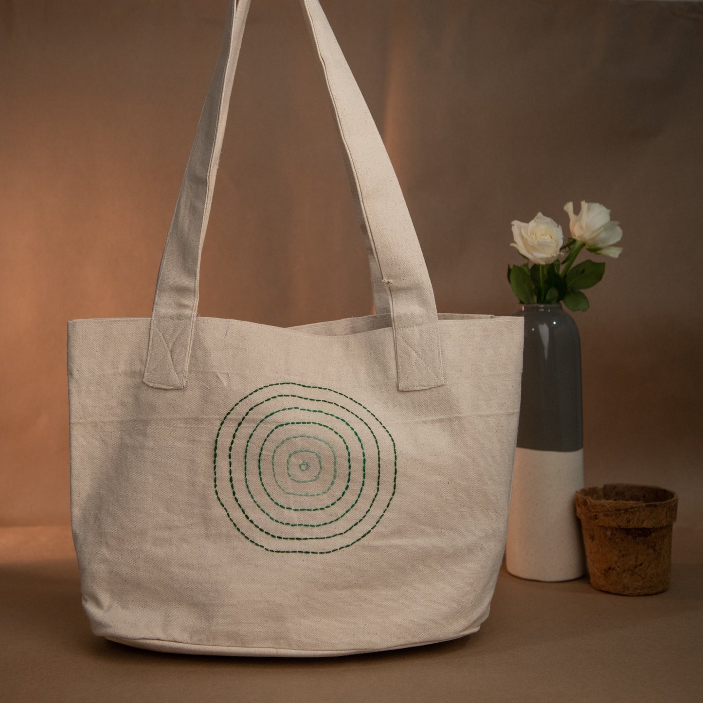 Sphere Hand Embroidered Tote Bags