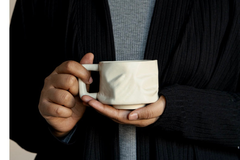 Set of 2 - White & Black Yunomis With Coaster | 300ml (2pcs)
