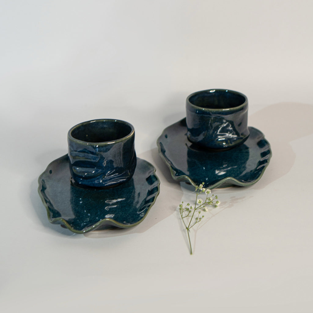 Stream Yunomi Platter + 300ml Mug Combo