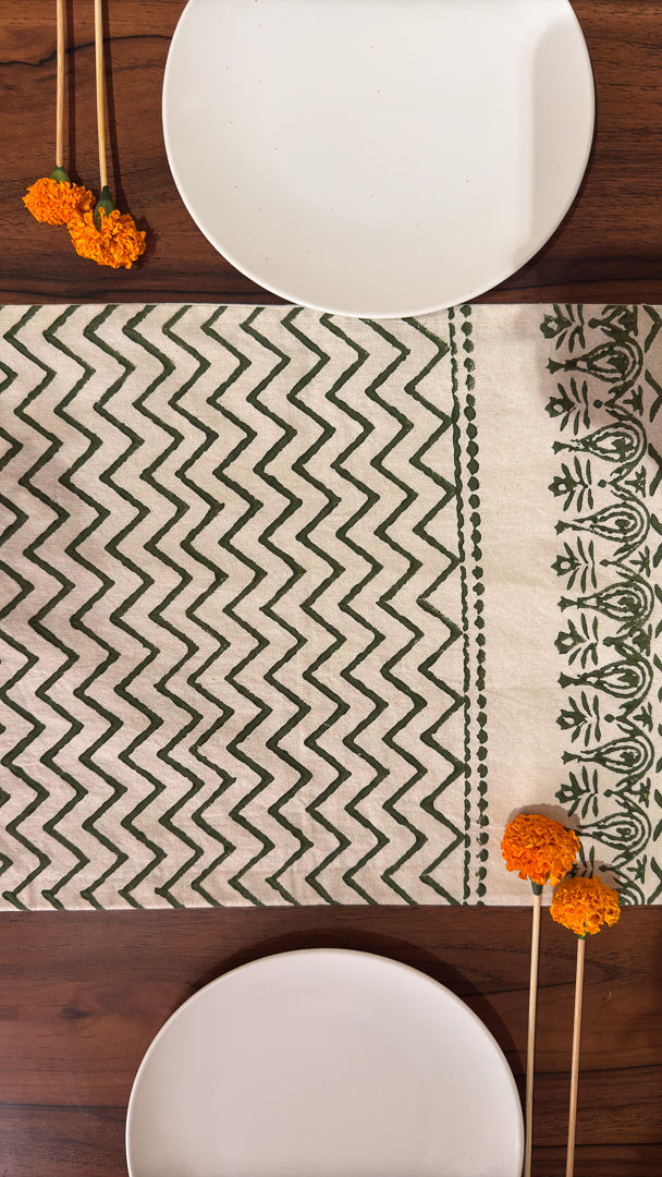 Zig Zag Print Table Runner