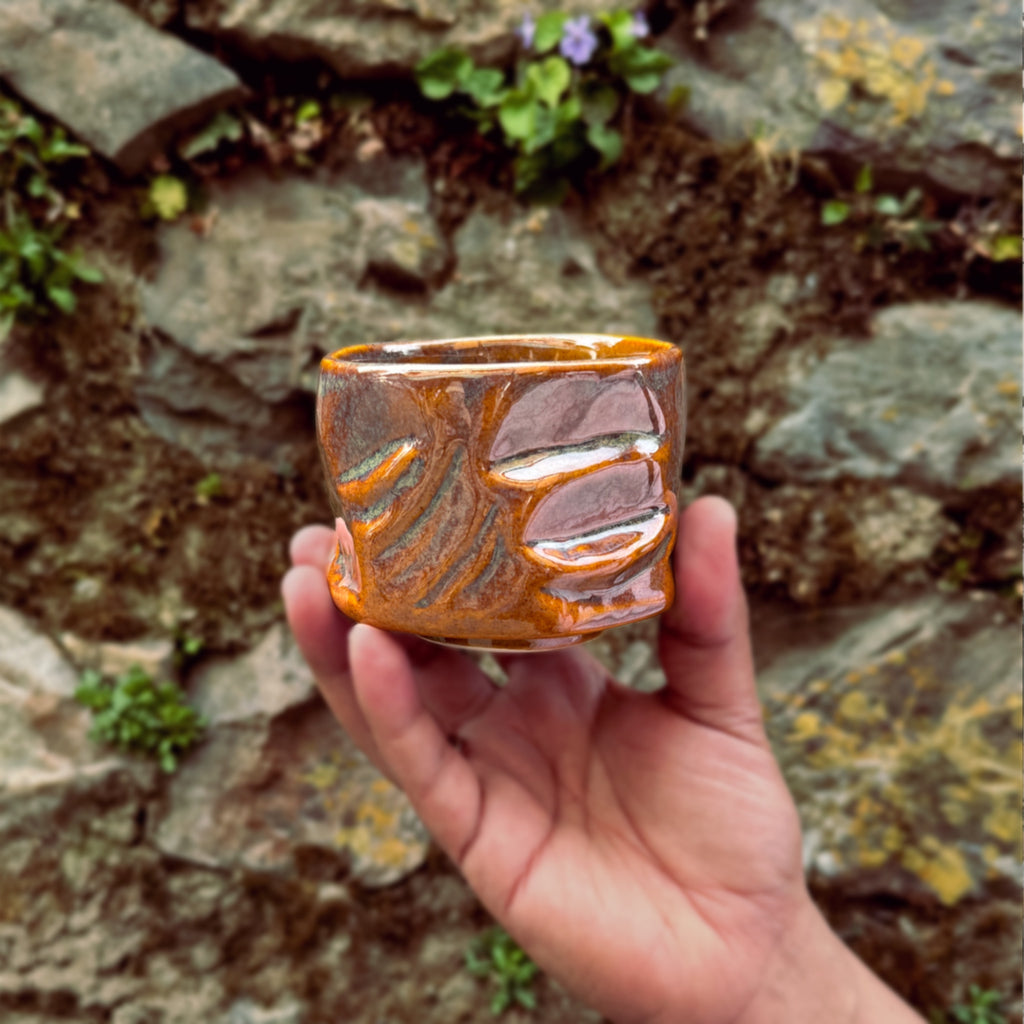 Dusk - Yunomi Mugs. Color- Antique Brown. Front View.