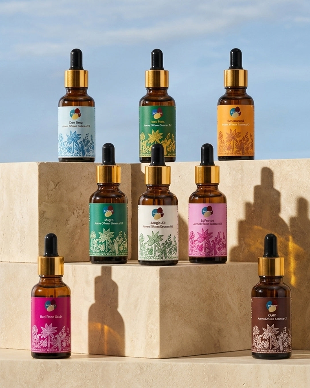 Set of 8 - Oudh, Sandalwood, Jungle Air, Morga, Hara Patta, Oudh, Red Rose Oudh, La France (30ml each pc)