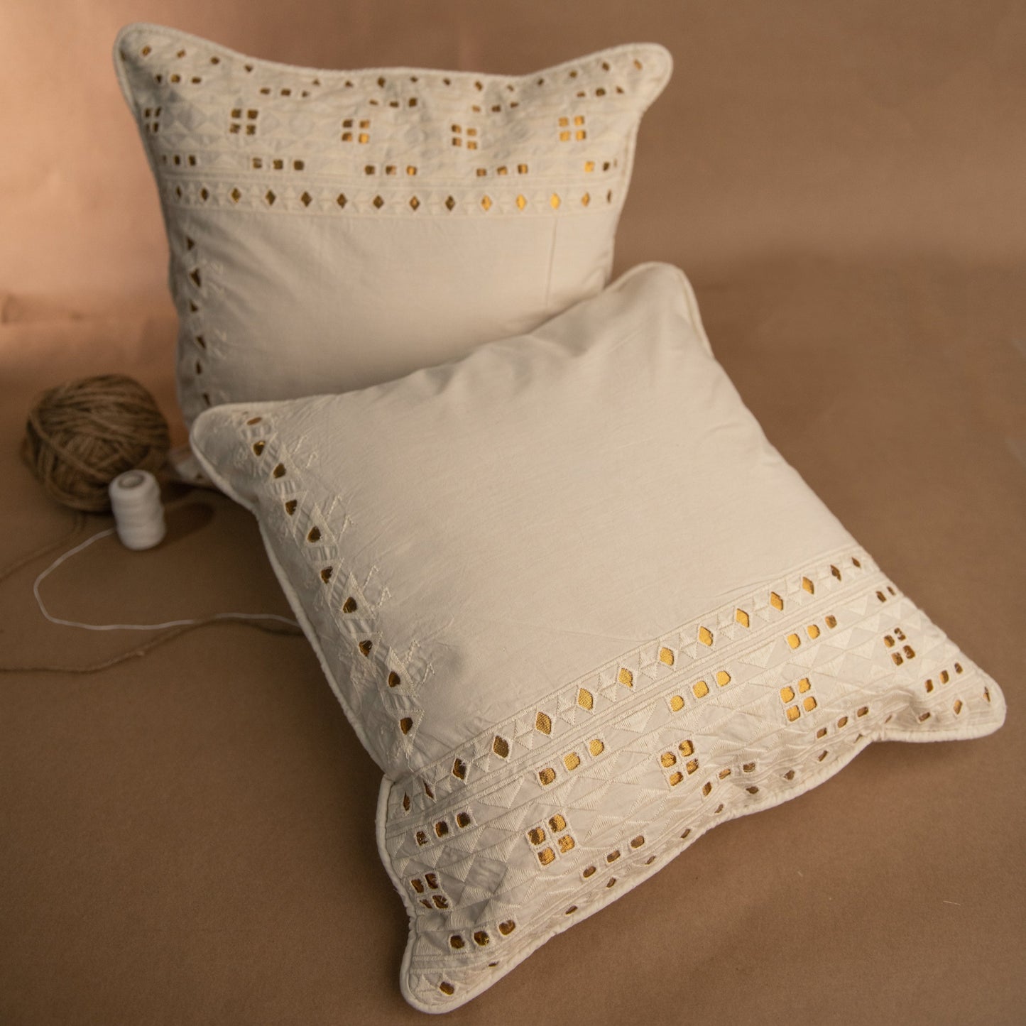 Cutwork Cushions | People - Set of 2