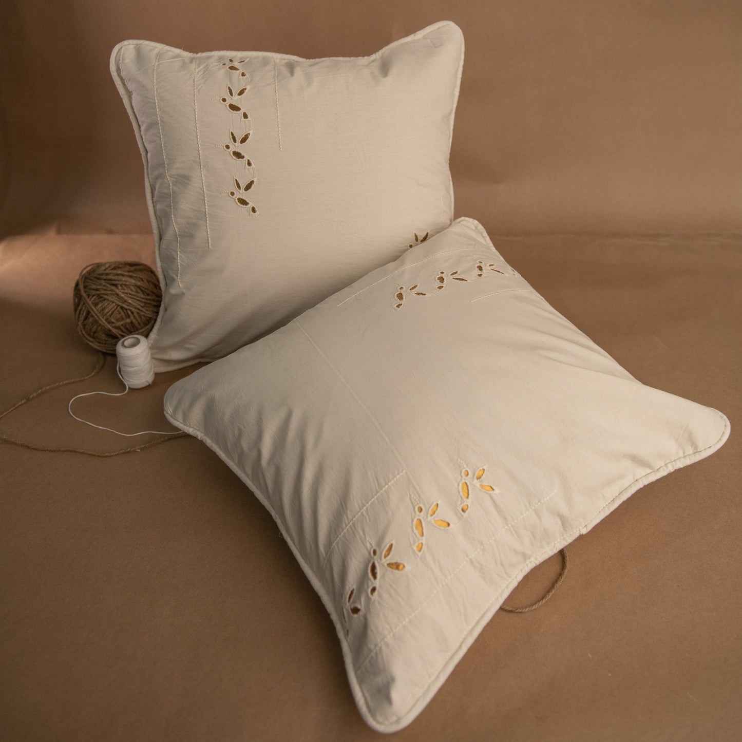 Cutwork Cushions | Birds - Set of 2