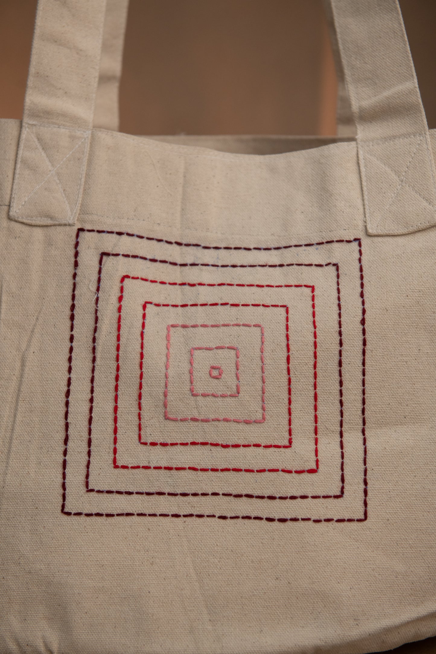 Square Hand Embroidered Tote Bags